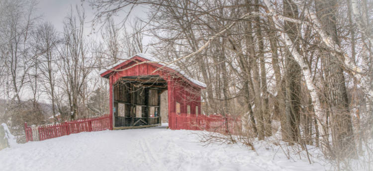 Covered Bridge In Vermont